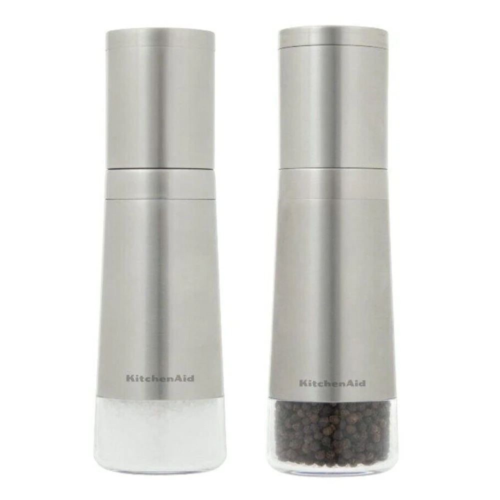 KitchenAid Salt And Pepper Grinders Stainless Steel Mill Grinder 2 Piece Set