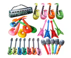 PVC Inflatable Guitar Microphone Lute Musical Instrument Kids Toy Party Props