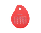 Silicone Bowl Scraper Multipurpose Labor-saving Durable Measurement Chart Memo Scraper for Kitchen-Red