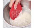 Silicone Bowl Scraper Multipurpose Labor-saving Durable Measurement Chart Memo Scraper for Kitchen-Red