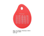 Silicone Bowl Scraper Multipurpose Labor-saving Durable Measurement Chart Memo Scraper for Kitchen-Red