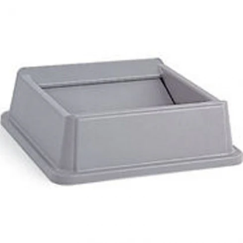 Rubbermaid Untouchable 2664 Swing Top Lid Square Fits 3958 Container - Grey 511Mm L X 511Mm W X 159Mm H