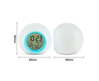 Student Digital Clock,7 Colors Changing Light Bedside Clock,Blue