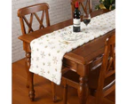 Warm Table Runner Delicate Edging Plush Snowflake Pattern Xmas Table Cloth for Festival 2