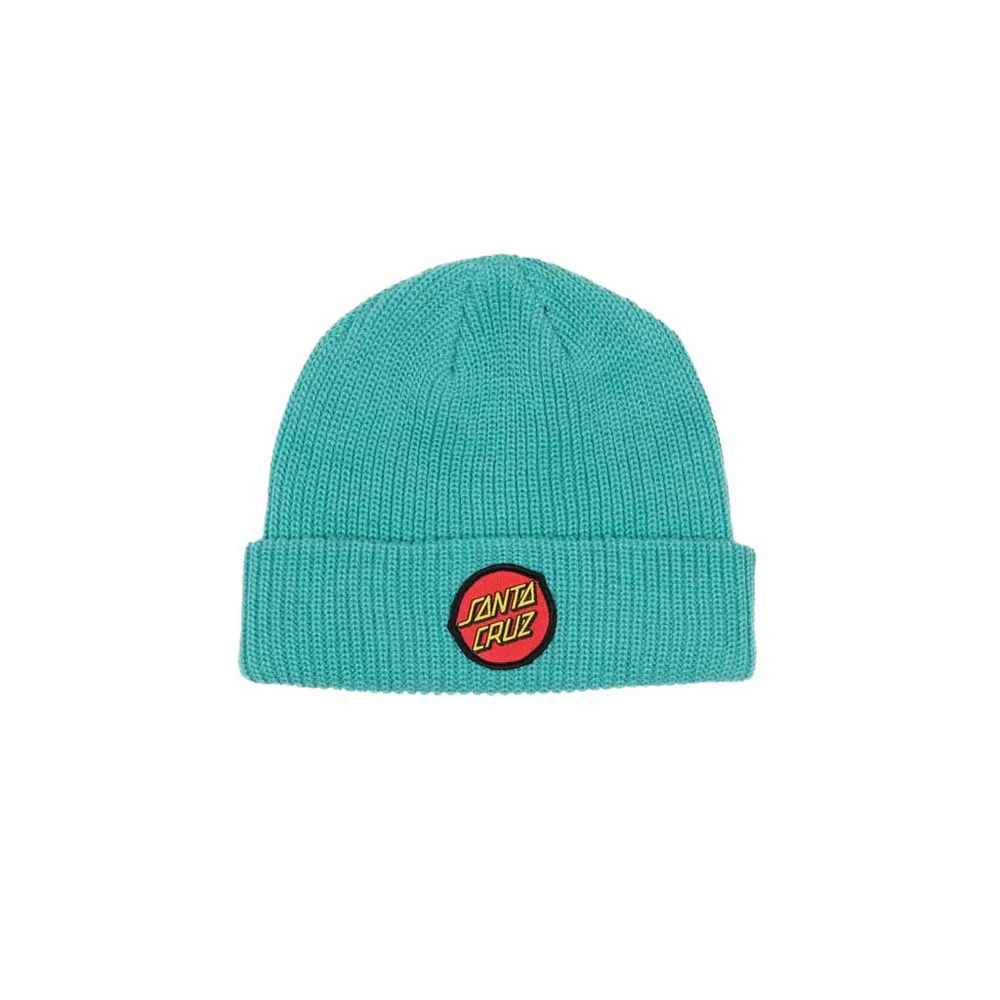 Santa Cruz Classic Dot Patch Beanie Boys in Teal