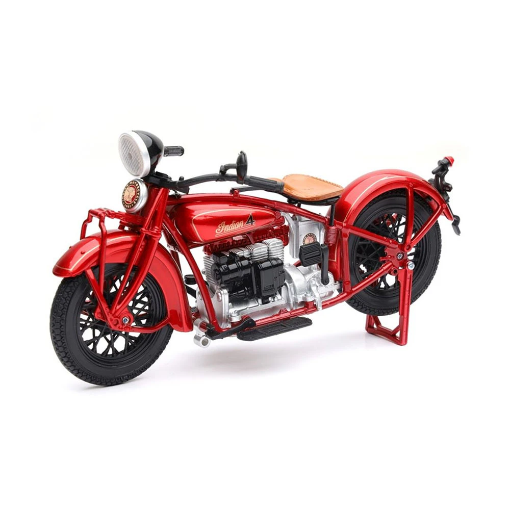 NewRay Licensed 1:12 Scale Indian Four Burgendy Motorbike 1930 Diecast Model Toy