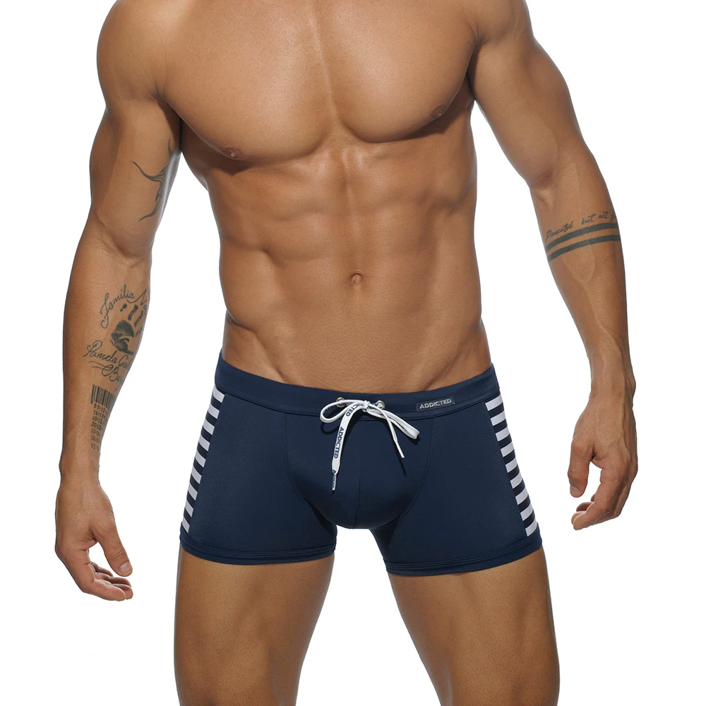 Addicted Colored Sailor Swim Boxer ADS107 Navy