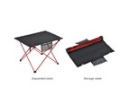 Outdoor Folding Ultra-light Aluminum Alloy Desk Portable Camping Picnic Table Red