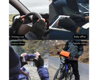 Ice Fishing Gloves Windproof Elastic Wristband Fleece Winter Ice Fishing Convertible Fingerless Gloves Mittens for Cycling Running Photography