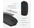 Bluetooth Mouse for Laptop/iPad/iPhone/Mac(iOS 13.1.2 and Above)/Android PC,Wireless Mouse Slim USB Rechargable Quiet Mice Compatible - Black