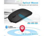 Bluetooth Mouse for Laptop/iPad/iPhone/Mac(iOS 13.1.2 and Above)/Android PC,Wireless Mouse Slim USB Rechargable Quiet Mice Compatible - Black