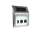 Solar Powered House Number LED Light Stainless Steel Address Signs