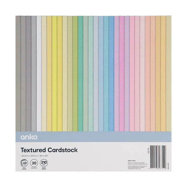 Textured Cardstock, 60 Pack - Anko