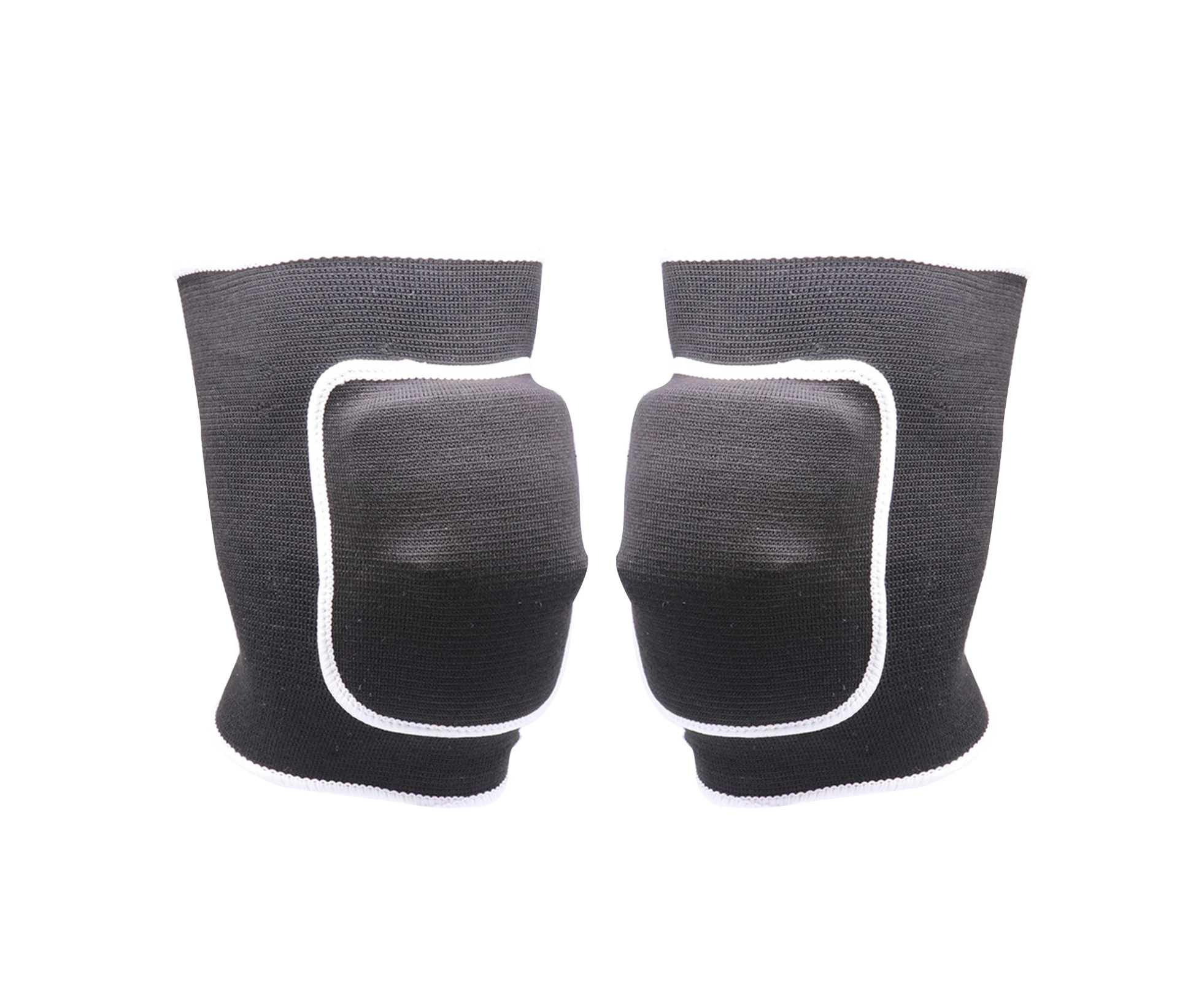 2Pcs Kneecap Delicate Elastic Non-deforming Casual Woven Kneepad for Football Black