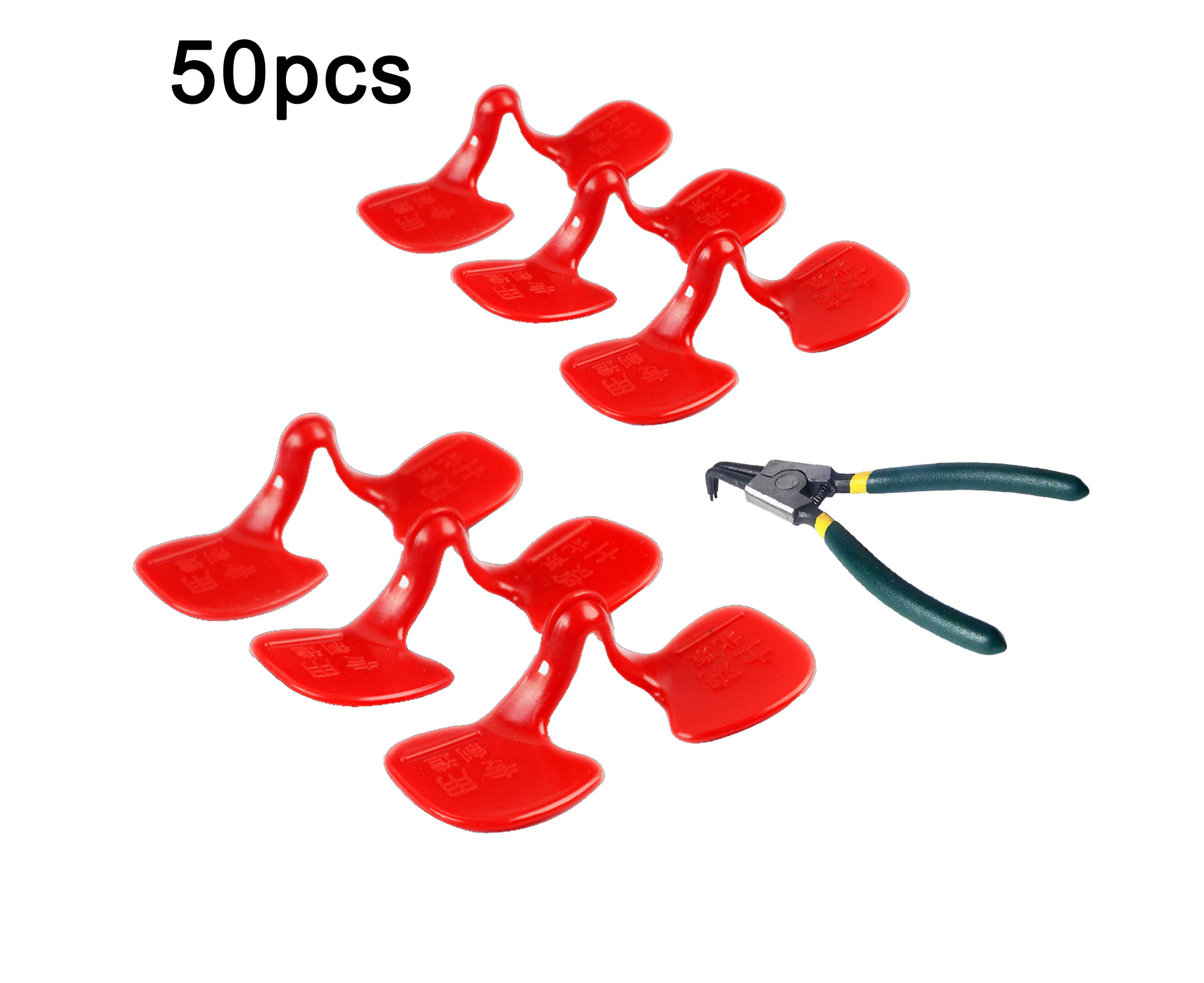 50/100Pcs Poultry Blinders with Pliers Anti-Pecking Plastic Pinless Chicken Spectacles for Chick