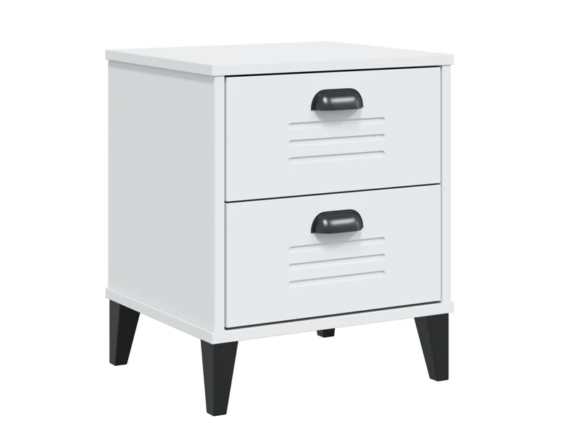 vidaXL Bedside Cabinet VIKEN White Solid Wood Pine