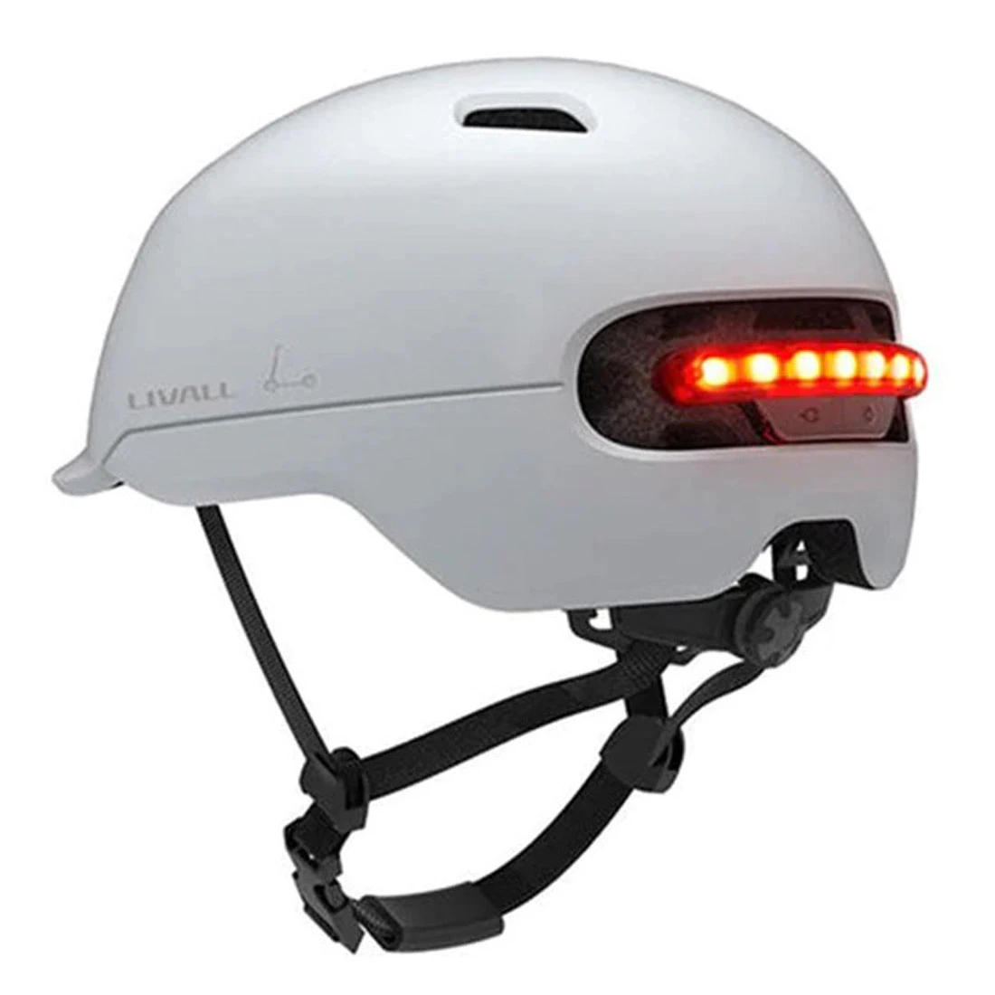 Livall C20 Commuter Smart Helmet 57-61cm Large w/ Smart Lightning SOS Alarm - White