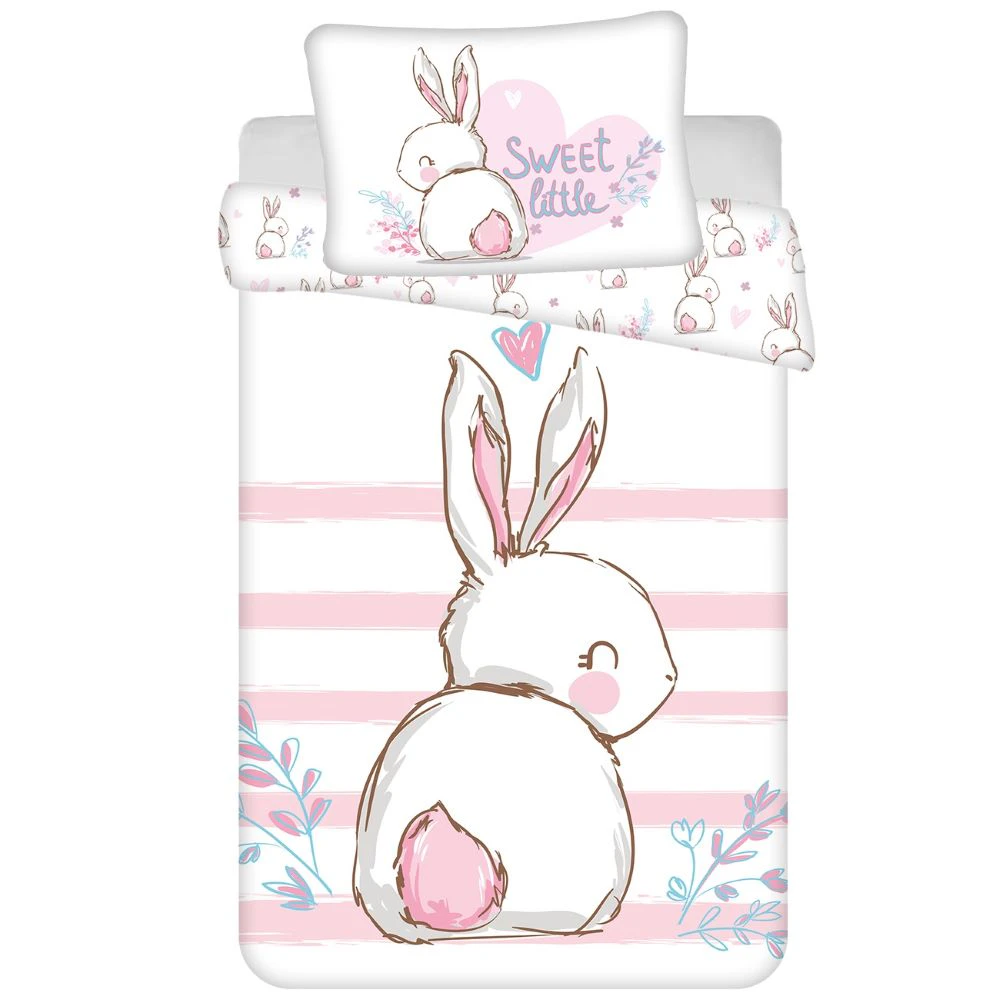 Sweet Home Little Bunny Quilt Cover Set for Cot or Toddler Bed