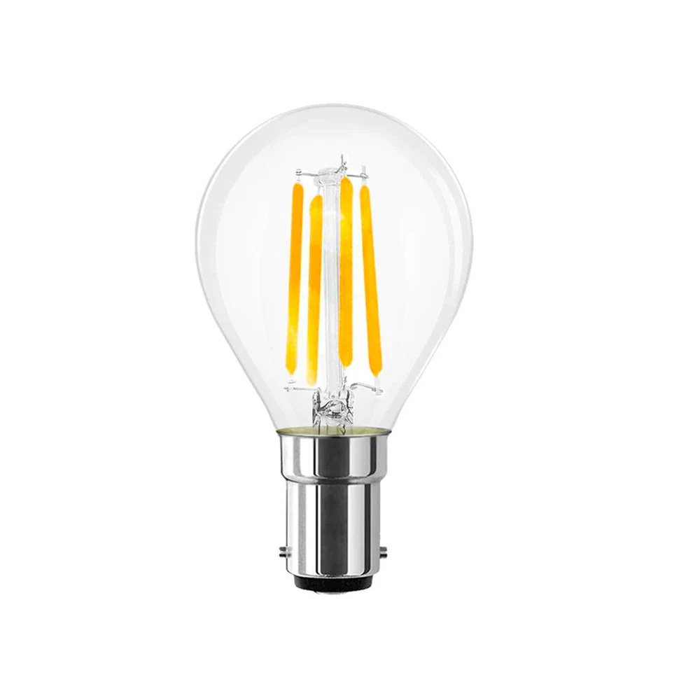 100 Pack x LV LUCE LED Filament G45 Dimmable 4W B15 6000k Day Light Globes Bulbs