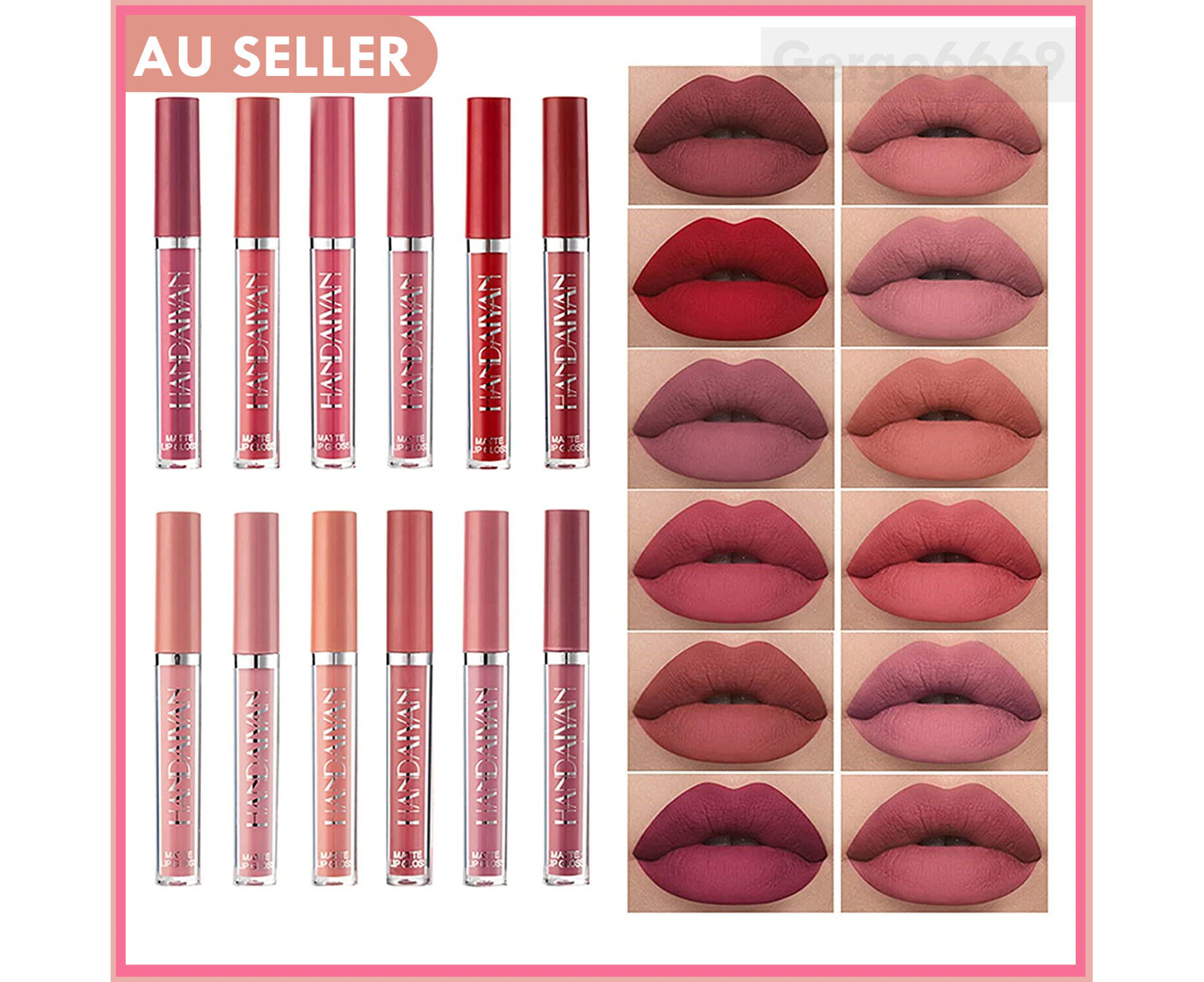 12PCS Long-Lasting Matte Lipstick Set Waterproof Make Up Lipstick Beauty Cosmetic