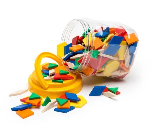 Learning Can Be Fun - Solid Plastic Pattern Blocks (jar of 250)