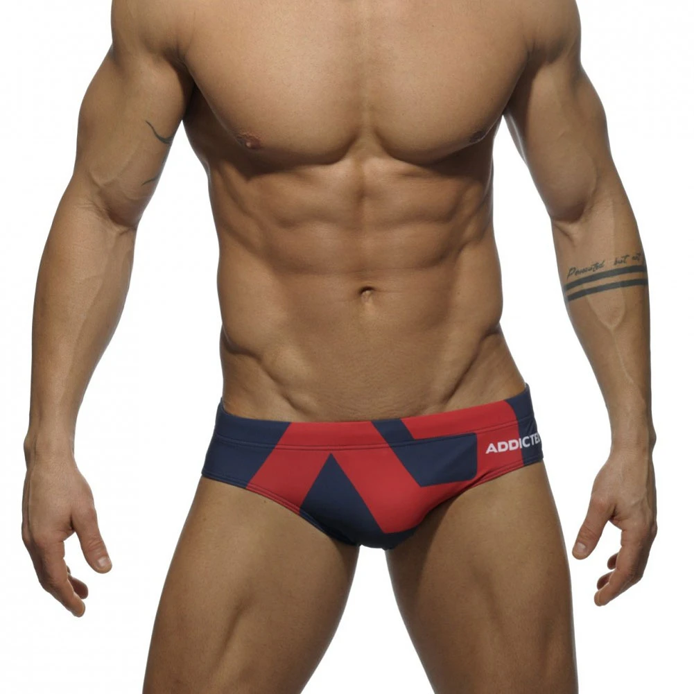 Addicted Extra Large AD Logo Swim Brief ADS045 Navy