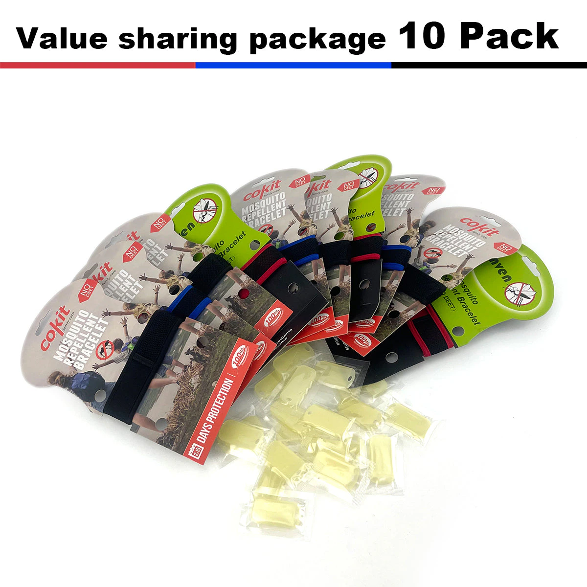 10Pack Advanced -bug stop wrist band mosquito repellent bracelets insects fly AU