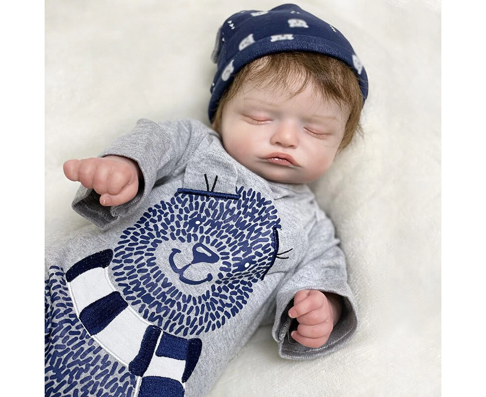 20inch Reborn Doll Newborn Baby Sleeping Little Lion Child Gift Doll Reborn Baby Toy Toddler Girl Realistic Doll Birthday Gift