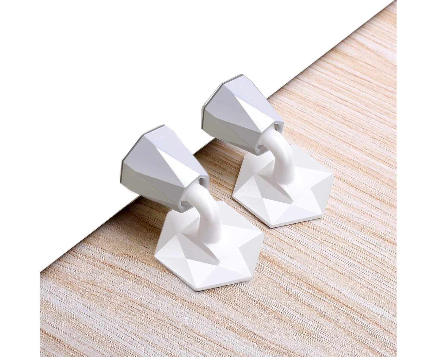 Silicone Door Stopper 2 Pack Sound Absorption Drill-Free Door Holder with Sticker for Bedroom Bathroom Kitchen Home Office