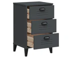 vidaXL Bedside Cabinet VIKEN Anthracite Grey Engineered Wood