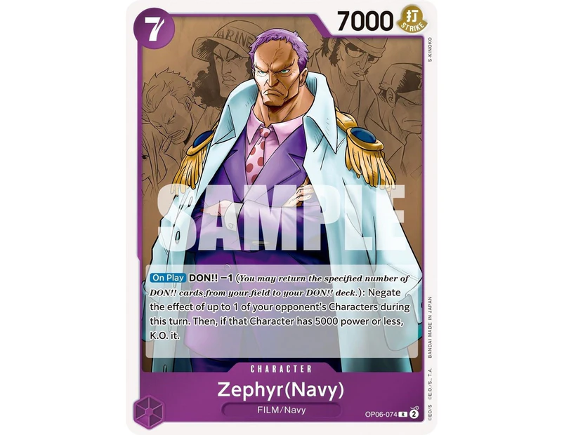 Zephyr (Navy) (OP06-074) One Piece - Wings of the Captain