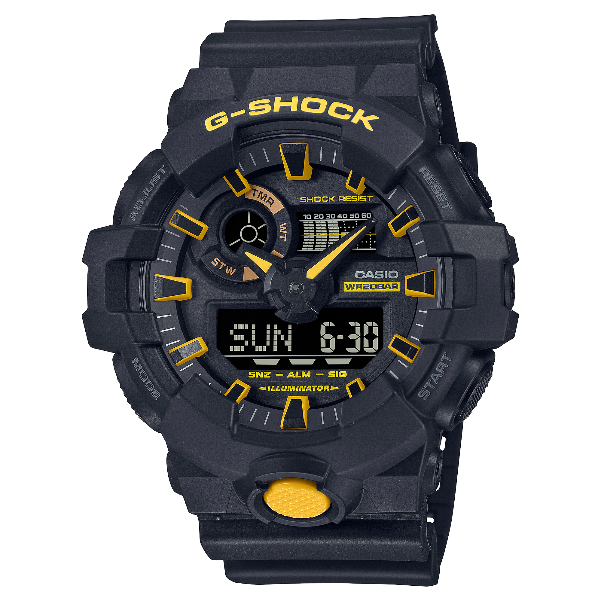 G-Shock Analog Digital Black Dial Resin Band Watch GA700CY-1A