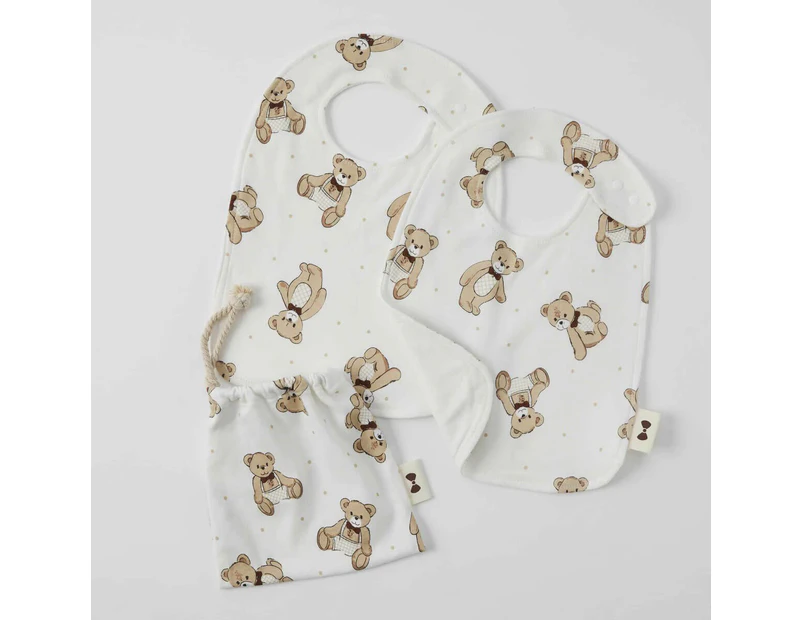 Notting Hill Bear Jersey Bib - set of 2 - Notting Hill Bear