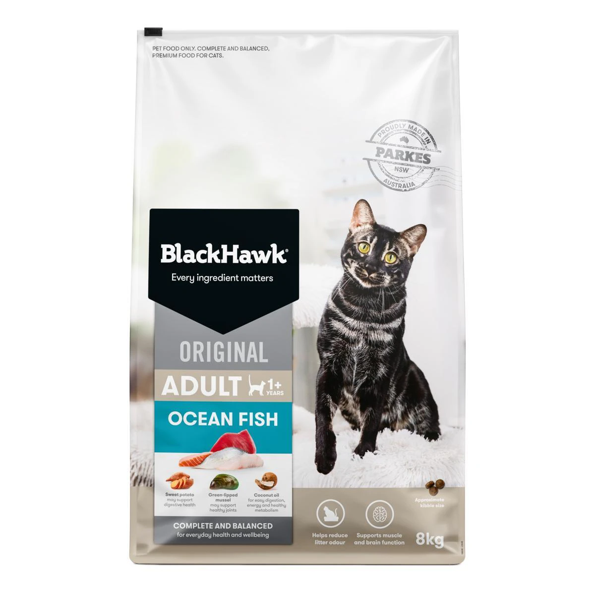 Black Hawk Original Dry Cat Food Ocean Fish 8kg