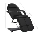 vidaXL Beauty Treatment Chair Faux Leather Black 180x62x78 cm