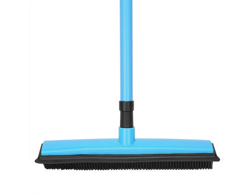 Rubber Broom For Cat Dog Pet Hair Car Windows Sweeper Squeegee Adjustable Handle [Colour: BLUE]