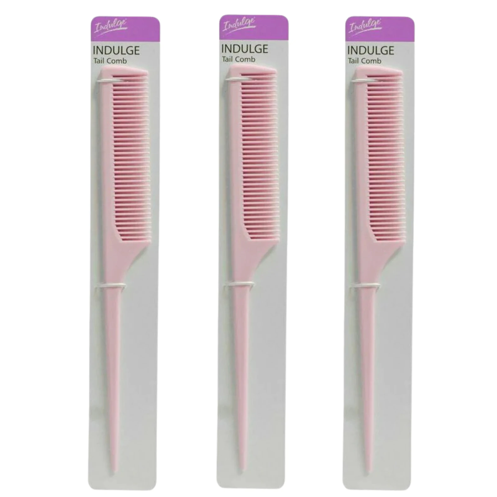 3x Indulge Tail Comb Hair Brush - Pink