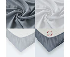 Ultra Soft Deep Fitted Sheet Set Pillowcases Single Double Queen King - White