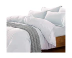 3 Piece Bed Quilt Cover Set with Duvet Cover 620 Thread Count - White