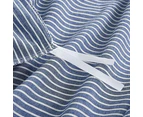 Ultra Soft Microfiber Doona Cover Bedding Set - Navy Striped