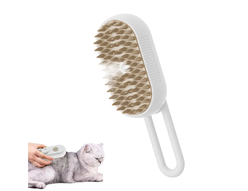 3-in-1 Pet Spray Comb Dog Cat Hair Brush Massage Comb for Removing Tangled Hair White
