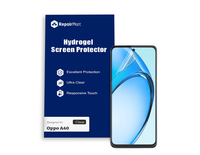 Oppo A60 Compatible Premium Hydrogel Screen Protector With Full Coverage Ultra HD - Double Pack, High-Grade Korean Hydrogel Membrane