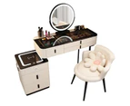 Smart Makeup Dressing Table complete set with makeup Led mirror  Black and white