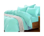 3 Piece Bed Quilt Cover Set with Duvet Cover 620 Thread Count - Teal