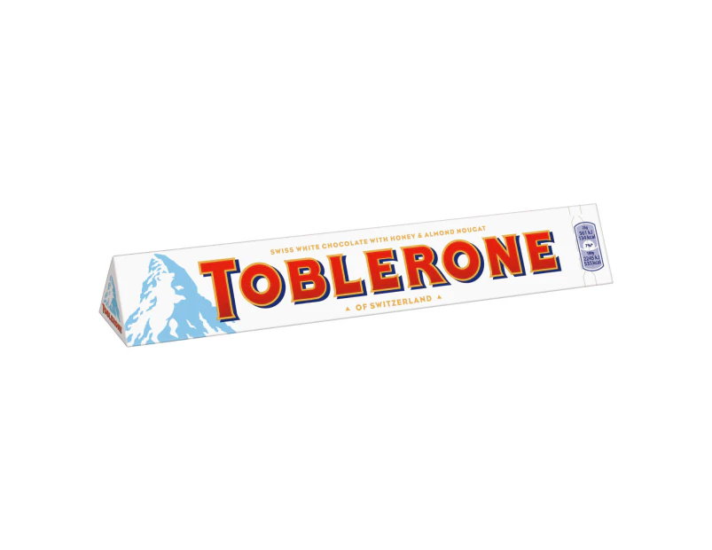 Toblerone White Chocolate With Honey Almond Nougat Chocolate Bar 100g