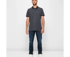 Target Striped Polo Shirt - Black