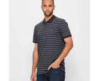 Target Striped Polo Shirt - Black