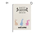 Garden Flag Happy Easter Welcome Double Sided Welcome Porch Signs Banner Decor for Front Door Patio Home-1