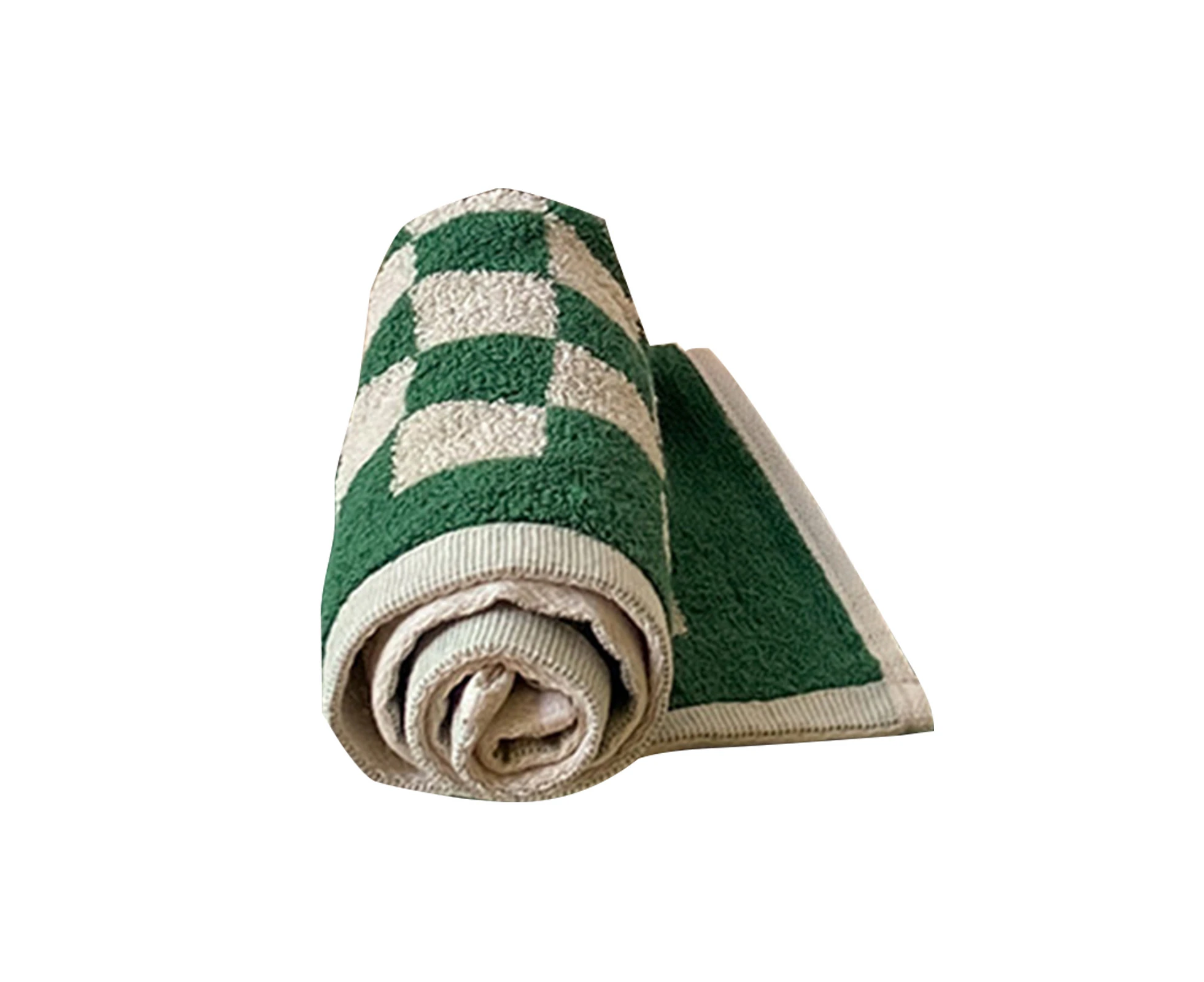 Face Towel Elastic Ultra-soft Cotton Practical Skin Touch Cleaning Towel for Home Green