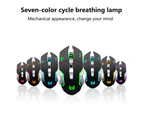 Rechargeable 2.4Ghz Wireless Gaming Mouse with USB Receiver,7 Colors Backlit for Computer PC, Laptop